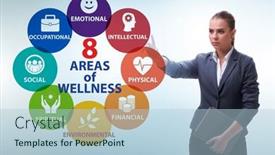  Presentation with wellness - Theme enhanced with concept-of-eight-areas background and a light blue colored foreground