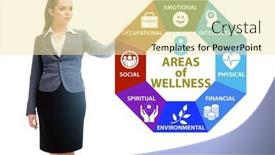  Presentation with wellness - Slide deck consisting of concept-of-eight-areas background and a blonde colored foreground