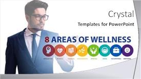  Presentation with eight - PPT theme featuring concept-of-eight-areas background and a white colored foreground