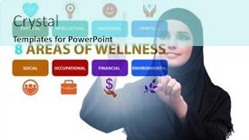  Presentation with eight - Presentation theme with concept-of-eight-areas background and a arctic colored foreground