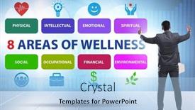  Presentation with wellness - Theme consisting of concept-of-eight-areas background and a light blue colored foreground