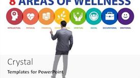  Presentation with wellness - Presentation design having concept-of-eight-areas background and a white colored foreground