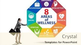  Presentation with wellness - Slide deck enhanced with concept-of-eight-areas background and a blonde colored foreground