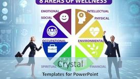  Presentation with wellness - Presentation featuring concept-of-eight-areas background and a light blue colored foreground