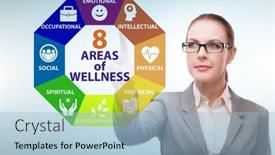  Presentation with wellness - Presentation consisting of concept-of-eight-areas background and a light blue colored foreground