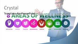  Presentation with wellness - Presentation theme with concept-of-eight-areas background and a white colored foreground