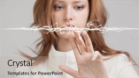  Presentation with flash - Slide deck featuring concept of electricity high background and a mint green colored foreground