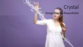  Presentation with effect - Presentation theme with concept of electricity high background and a light blue colored foreground