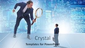  Presentation with monitoring - Amazing slide deck having concept-of-employee-monitoring backdrop and a light blue colored foreground