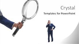  Presentation with monitoring - Beautiful slide set featuring concept-of-employee-monitoring backdrop and a white colored foreground