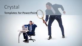  Presentation with monitoring - Cool new theme with concept-of-employee-monitoring backdrop and a light blue colored foreground