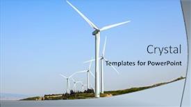  Presentation with farm equipment - PPT theme featuring concept-of-environmental-protection background and a light blue colored foreground