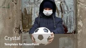  Presentation with epidemic - Colorful slide set enhanced with concept-of-epidemic-and-quarantine backdrop and a gray colored foreground