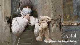  Presentation with epidemic - Colorful slide set enhanced with concept-of-epidemic-and-quarantine backdrop and a tawny brown colored foreground