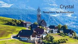  Presentation with fairy tale - Slides enhanced with concept of ethnographic and ecotourism background and a light blue colored foreground