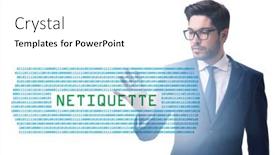  Presentation with concept - Presentation enhanced with concept-of-etiquette-and-netiquette background and a white colored foreground