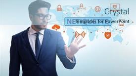  Presentation with concept - PPT theme consisting of concept-of-etiquette-and-netiquette background and a sky blue colored foreground