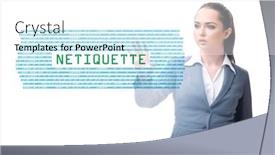  Presentation with concept - Theme enhanced with concept-of-etiquette-and-netiquette background and a white colored foreground