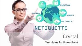  Presentation with concept - PPT layouts with concept-of-etiquette-and-netiquette background and a white colored foreground