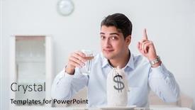  Presentation with dining - PPT theme enhanced with concept-of-expensive-dining background and a lemonade colored foreground