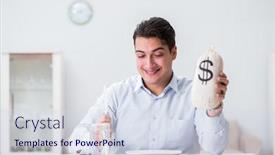  Presentation with dining - Theme consisting of concept-of-expensive-dining background and a sky blue colored foreground