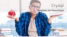  Presentation with cost - Slide deck featuring expensive textbooks and cost background and a light gray colored foreground