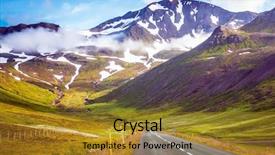  Presentation with tourism - Colorful slide deck enhanced with concept of extreme northern tourism backdrop and a gold colored foreground