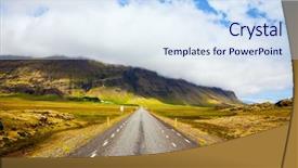  Presentation with tourism - Slides having concept of extreme northern tourism background and a  colored foreground