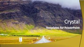  Presentation with tundra - PPT layouts enhanced with concept of extreme northern tourism background and a  colored foreground