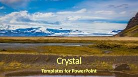  Presentation with tundra - Presentation design featuring concept of extreme northern tourism background and a  colored foreground