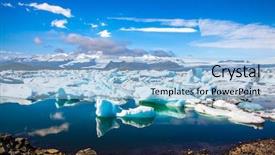  Presentation with iceland - Slide deck enhanced with concept of extreme northern background and a light blue colored foreground