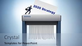  Presentation with vision 2020 - PPT theme featuring concept-of-failed-strategy background and a light blue colored foreground