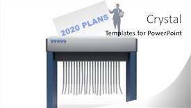  Presentation with 2020 - Colorful PPT theme enhanced with concept-of-failed-strategy backdrop and a white colored foreground