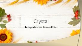 Presentation with thanksgiving - Beautiful PPT theme featuring concept-of-fall-harvest backdrop and a cream colored foreground