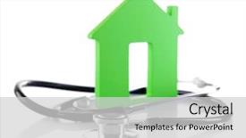  Presentation with green house - PPT theme having concept of family medicine - green background and a  colored foreground