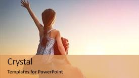  Presentation with family day - Amazing theme having concept of father's day backdrop and a yellow colored foreground