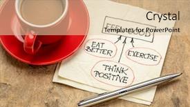  Presentation with eat - Presentation theme featuring concept of feeling good - sketch background and a lemonade colored foreground