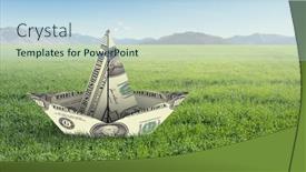  Presentation with financial crisis - Colorful theme enhanced with concept of financial crisis mixed backdrop and a light blue colored foreground