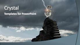  Presentation with financial crisis - PPT theme enhanced with concept of financial crisis mixed background and a gray colored foreground