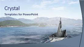  Presentation with financial crisis - Audience pleasing PPT layouts consisting of concept of financial crisis mixed backdrop and a sky blue colored foreground