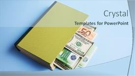  Presentation with financial literacy - Beautiful PPT theme featuring concept-of-financial-literacy backdrop and a sky blue colored foreground