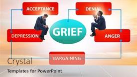  Presentation with grief - PPT theme enhanced with concept-of-five-stages background and a lemonade colored foreground