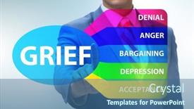  Presentation with grief - Presentation theme with concept-of-five-stages background and a ocean colored foreground