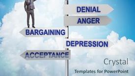  Presentation with grief - PPT layouts enhanced with concept-of-five-stages background and a sky blue colored foreground