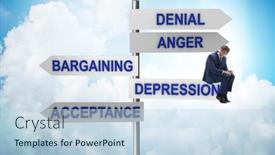  Presentation with grief - Presentation theme enhanced with concept-of-five-stages background and a sky blue colored foreground