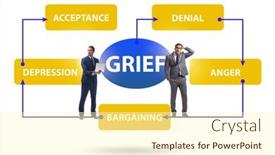  Presentation with grief - PPT theme consisting of concept-of-five-stages background and a cream colored foreground