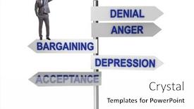  Presentation with grief - Amazing PPT layouts having concept-of-five-stages backdrop and a white colored foreground