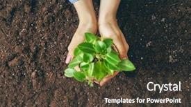  Presentation with green development - Amazing PPT theme having concept of generation and development backdrop and a tawny brown colored foreground