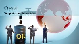  Presentation with global - PPT theme with concept-of-global-oil-business background and a  colored foreground
