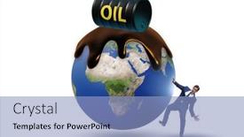  Presentation with global - Slides enhanced with concept-of-global-oil-business background and a  colored foreground